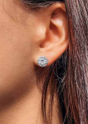 Cyanite earrings Silver 925° (rhodium) 929054