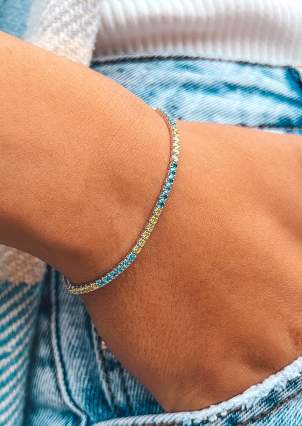 Fianite bracelet (AAAA) 925° silver (rhodium) SB43BE