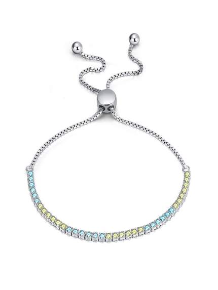 Fianite bracelet (AAAA) 925° silver (rhodium) SB43BE