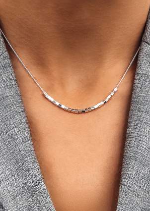 Necklace without inserts Silver 925° (rhodium) 190119