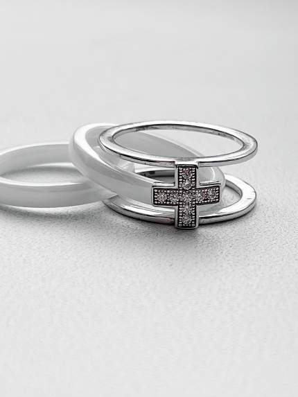 Ring Ceramics cubic zirconia silver 925°/ jewelry ceramics 1629b057