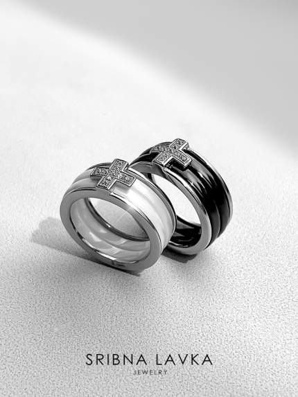 Ring Ceramics cubic zirconia silver 925°/ jewelry ceramics 1629b057