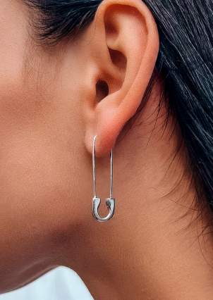 Earrings without inserts Silver 925° (rhodium) 20341