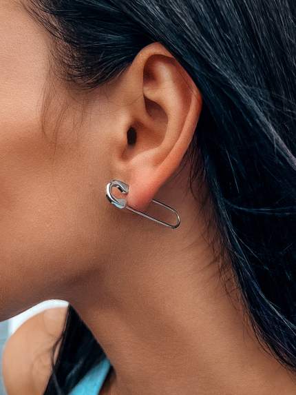Earrings without inserts Silver 925° (rhodium) 20341