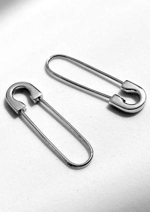 Earrings without inserts Silver 925° (rhodium) 20341