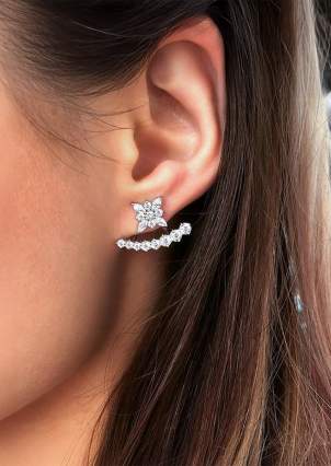 Cyanite earrings Silver 925° (rhodium) 29030