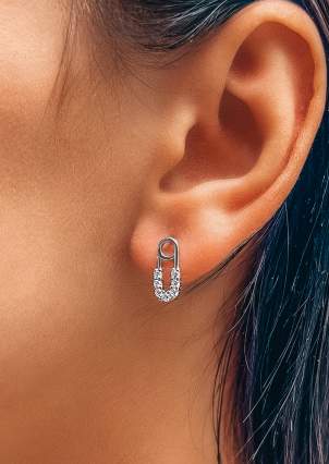 Cyanite earrings Silver 925° (rhodium) 29192