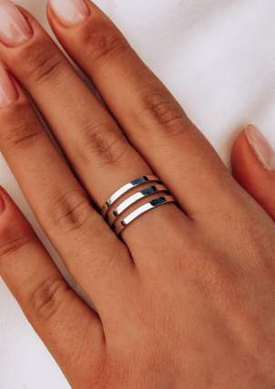 Ring without inserts Silver 925° (rhodium) k2f/416-1