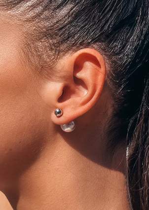 Pearl earrings Silver 925° (rhodium) 1D0192