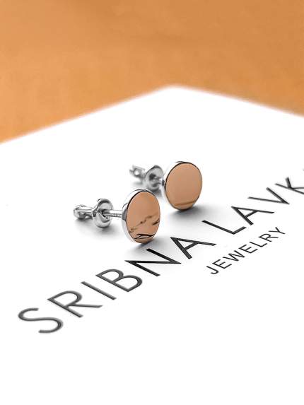 Kolczyki bez wkładek. Srebro 925°, złoto 375° 616s