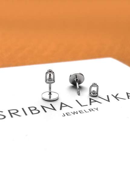 Kolczyki bez wkładek. Srebro 925°, złoto 375° 616s