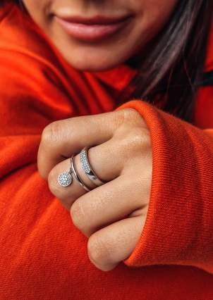 Ring cubic zirconia Silver 925° (rhodium) SR545