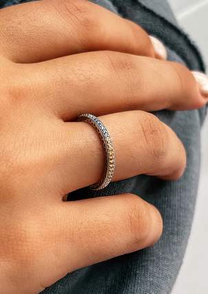 Ring cubic zirconia Silver 925° (rhodium) 127217