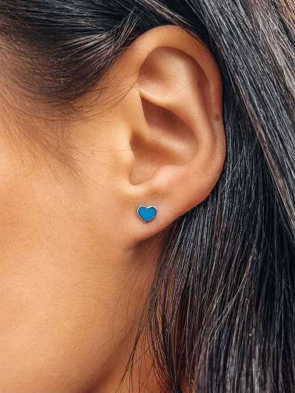 Kolczyki emaliowane Srebro 925° (rod) 000529