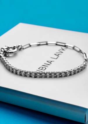 Fianite bracelet (AAAA) Silver 925° (rhodium) 957810