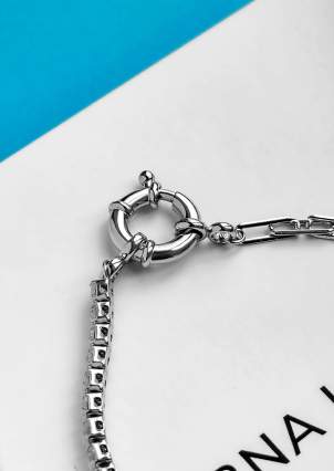 Fianite bracelet (AAAA) Silver 925° (rhodium) 957810