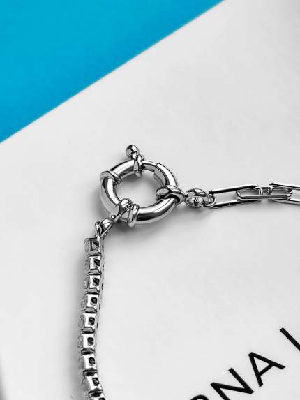 Fianite bracelet (AAAA) Silver 925° (rhodium) 957810