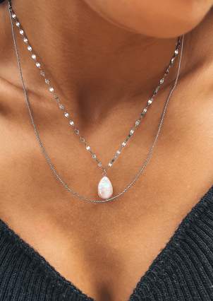 Pearl necklace Silver 925° (rhodium) ZGPN15P