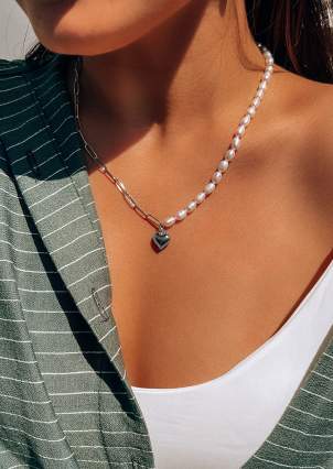 Pearl necklace Silver 925° (rhodium) 957903