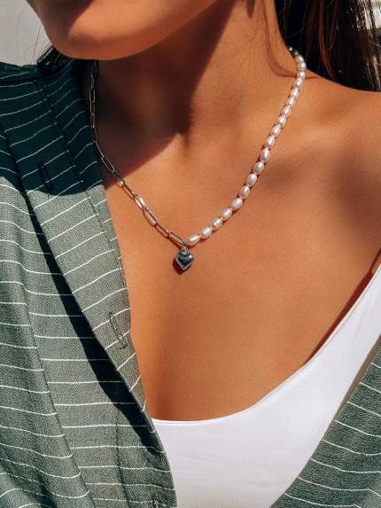 Pearl necklace Silver 925° (rhodium) 957903