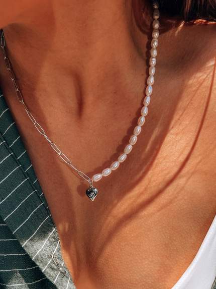 Pearl necklace Silver 925° (rhodium) 957903