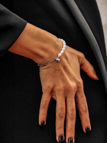 Pearl bracelet Silver 925° (rhodium) 957904