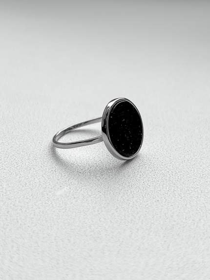Каблучка авантюрин Срібло 925° (родій) 9510375