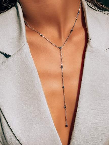 Necklace without inserts Silver 925° (rhodium) 957912
