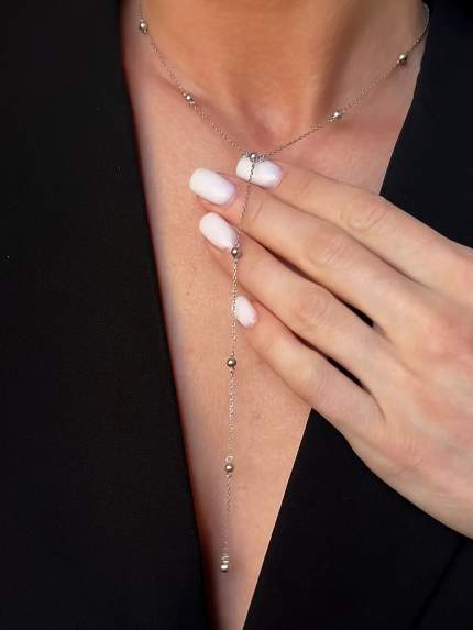 Necklace without inserts Silver 925° (rhodium) 957912