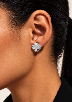 Pearl earrings Silver 925° (rhodium) 952286b