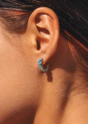 Cyanite earrings Silver 925° (rhodium) 957969
