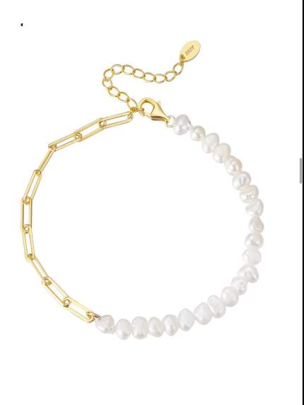 Pearl bracelet Silver 925° (gold-plated) GPB01G
