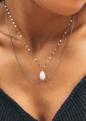 Pearl necklace Silver 925° (gilded) ZGPN15G
