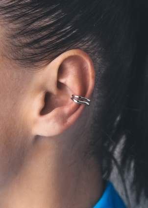 Earrings without inserts Silver 925° (rhodium) 957994
