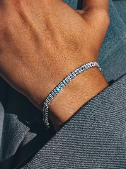 Fianite bracelet (AAAAA) Silver 925° (rhodium) 957974