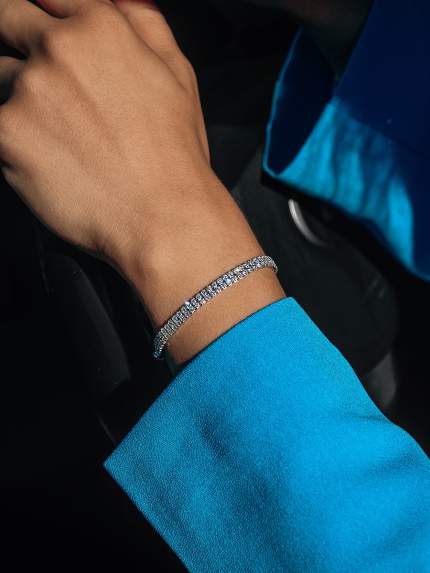 Fianite bracelet (AAAAA) Silver 925° (rhodium) 957974