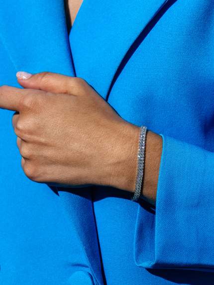 Fianite bracelet (AAAAA) Silver 925° (rhodium) 957974