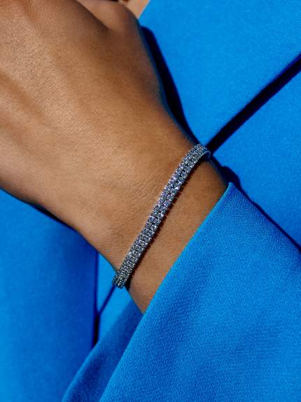 Fianite bracelet (AAAAA) Silver 925° (rhodium) 957974