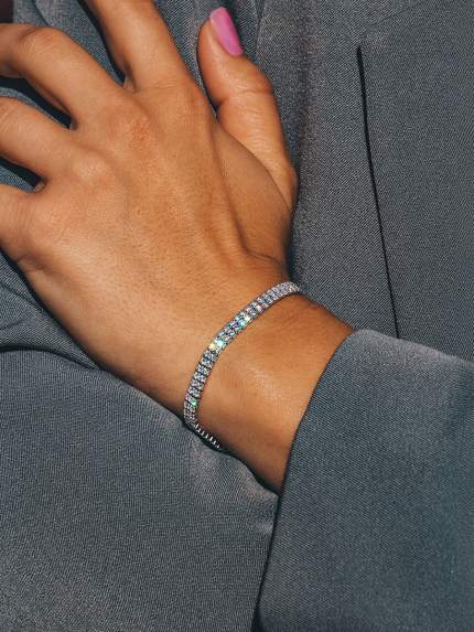 Fianite bracelet (AAAAA) Silver 925° (rhodium) 957974