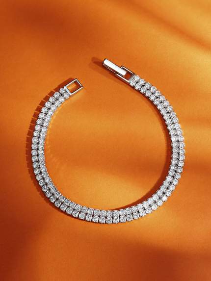Fianite bracelet (AAAAA) Silver 925° (rhodium) 957974