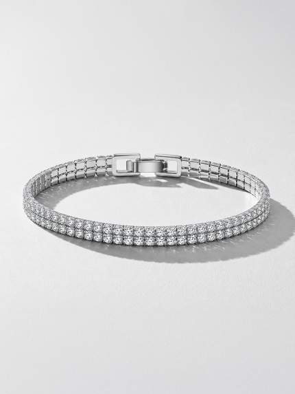 Fianite bracelet (AAAAA) Silver 925° (rhodium) 957974