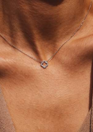 Necklace cubic zirconia Silver 925° (rhodium) 978187
