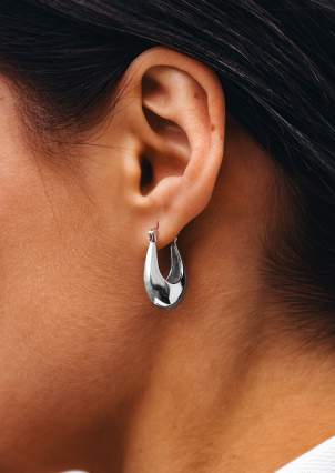 Earrings without inserts Silver 925° (rhodium) 978199