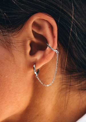 Earrings without inserts Silver 925° (rhodium) 978206
