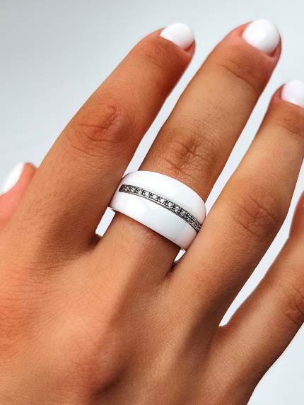 Ring Ceramics, 925° silver/jewelry ceramics c1107b