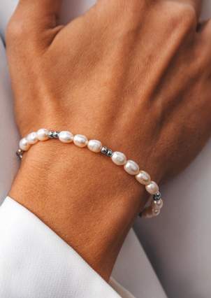 Pearl bracelet Silver 925° (rhodium) 978495