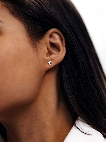 Earrings without inserts Silver 925° (rhodium) 978625