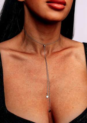 Necklace without inserts Silver 925° (rhodium) 9781361
