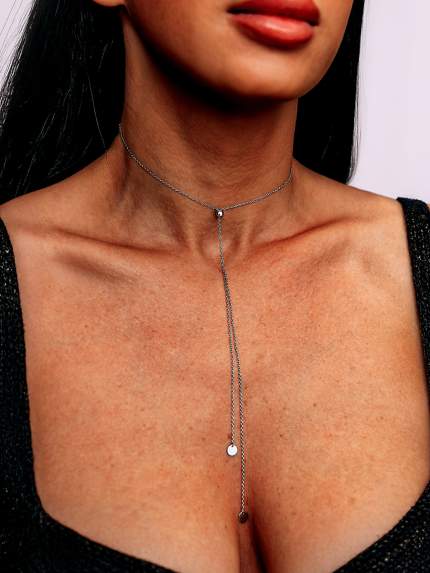 Necklace without inserts Silver 925° (rhodium) 9781361