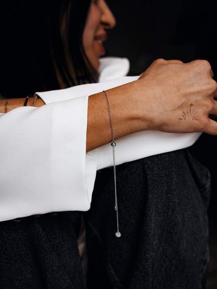 Bracelet without inserts Silver 925° (rhodium) 9781361